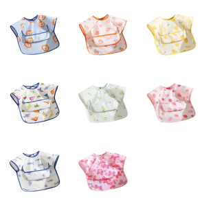 Leak Proof Infant Feeding Apron Machine Washable Lightweight Fabric Multifunctional Painting Apron Nursing Smock