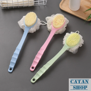Cây Chà Lưng Măng Cụt 2 Đầu Bông Mềm Tạo Bọt Mịn Tẩy Tế Bào Chết Thư Giãn Khi Tắm Gội-GD923-Chalung-MC