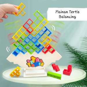 Mainan Edukatif Anak Balancing Block Tetris Tetra Tower Games Fun Balok Susun