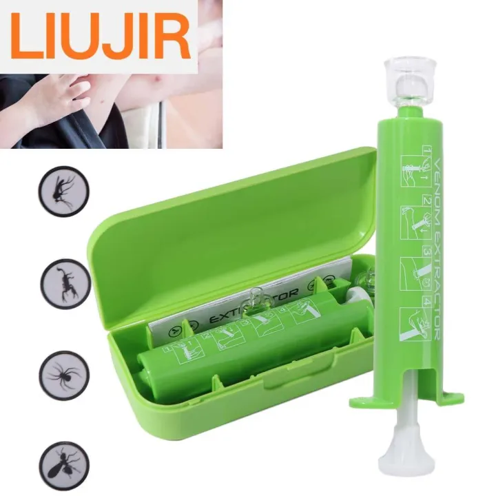 LIUJIR Vacuum Bug Bite Suction Tool Natural Itch Relief Survival Kit ...