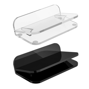 Not Slip Acrylic Tilting Soundbar Stand Quick Assembly Designs Modern Tilted Desktop Speaker Base for Multiple Speakers