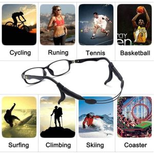 25cm/35cm Spectacle Cord Strap Adjustable Glasses Holder Anti-slip Silicone Ear Hook Sleeve