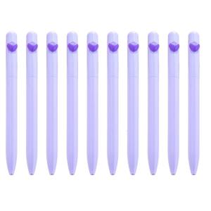 10pcs 1.0mm Ballpoint Pen Smooth Writing Pen Black Ink Stationery Pen Love Heart Ballpoint Pen for School