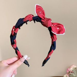 【VanHariacc】ที่คาดผมหูกระต่ายพร้อมโบว์ด้านบน สไตล์หัวกะโหลกสูง สำหรับสไตล์แฟชั่น