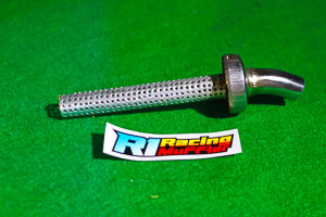 saringan knalpot vespa racing ujung tumpul tutup chrom