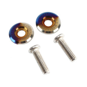 สลักเกลียว Bingkai Plat Mobil Mugen สำหรับรถจักรยานยนต์2ชิ้นสลักเกลียวเฟรมเลขออโต้อะลูมิเนียมสีฟ้ากันน้ำสกรูระบบขับเคลื่อนอัตโนมัติภายนอกอุปกรณ์เสริม