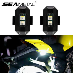 1 Piece motorcycle Strobe Warning Light USB Charging Multi-mode Adjustable Red Green Turn Signal Lamps