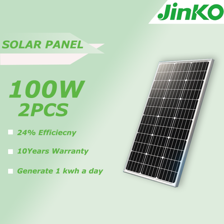 【2PCS】100 Watts Solar Panel 18V Mono 10Years Warranty Genuine Class A Solar Panels Promise 0.6Kwh Per Day