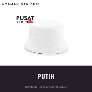 Topi Bucket Polos Pria Wanita Bolak Balik I Topi Bucket Polos Gaya Kasual I PUSAT TIMUR