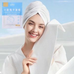Disposable Travel Dry Hair Cap Cotton Hair Towel Quick Drying Hair Towel Super Absorbent Tuala Wanita Melancongg
