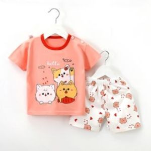 Bộ quần áo cộc tay cho bé gái bộ thun ngắn tay mùa hè 2023 cotton 10kg -14kg mẫu mới phiên bản hàn quốc quần