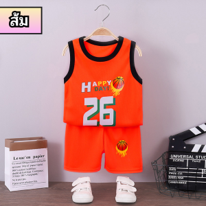 ชุดบาสเด็กแฟชั่น  เสื้อกล้ามเด็ก อายุแนะนำ 1-3 ขวบ พิมพ์ลายสวยงาม  ใส่ได้ทั้งเด็กหญิงและชาย ใส่สบาย GB99