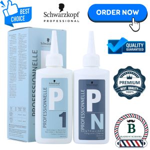 BNS Schwarzkopf Professional Perm Lotion Kit 1 with Neutralizer Fixing Lotion Use For Hair Styling Treatment Curls Waves
