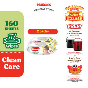 Huggies Baby Wipes Clean Care 80s wet tissue 2 pack / 24 pack
