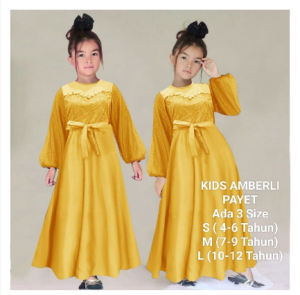 COD Baju Gamis Viral Anak Perempuan Maxi Amberli Kids Model Polos Remaja Tanggung Lengan Panjang Bahan Moscrepe Mix Tille Gamis Anak Viral 2026