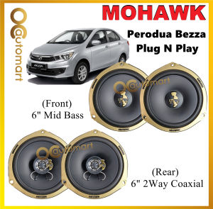 MOHAWK Plug & Play Front & Rear OEM Speaker For PROTONPERODUATOYOTAHONDANISSAN-(Perodua Bezza)