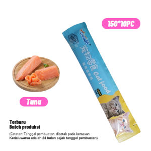 【Ready】15g LIEBAO CREAMY CAT - Makanan Snack Cemilan Kucing Adult Kitten Lie Bao Cat Strips makanan kucing bikin gemuk