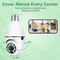 【ysxlite app】cctv camera connect to cellphone wireless with voice bulb cam security camera voice 1080p hd night vision ip camera connect to cellphone 360° rotation two-way intercom Remote monitoring light bulb camera 2024 0718. 