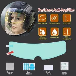 Stiker Helm Anti Air Hujan Anti Embun stiker Anti FogTempelan Pelapis Pelindung Lensa Anti Embun