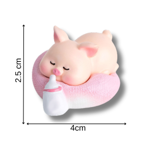 DAKENA - Ornamen Miniatur Tidur Multi Motif 4 Hewan Bermotif Tidur / DEKORASI PAJANGAN /TOPPER CAKE