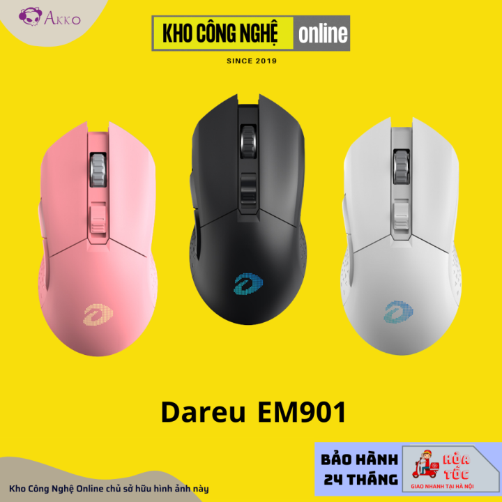 Chuột không dây Gaming DAREU EM901 RGB (BRAVO ATG4090 sensor)