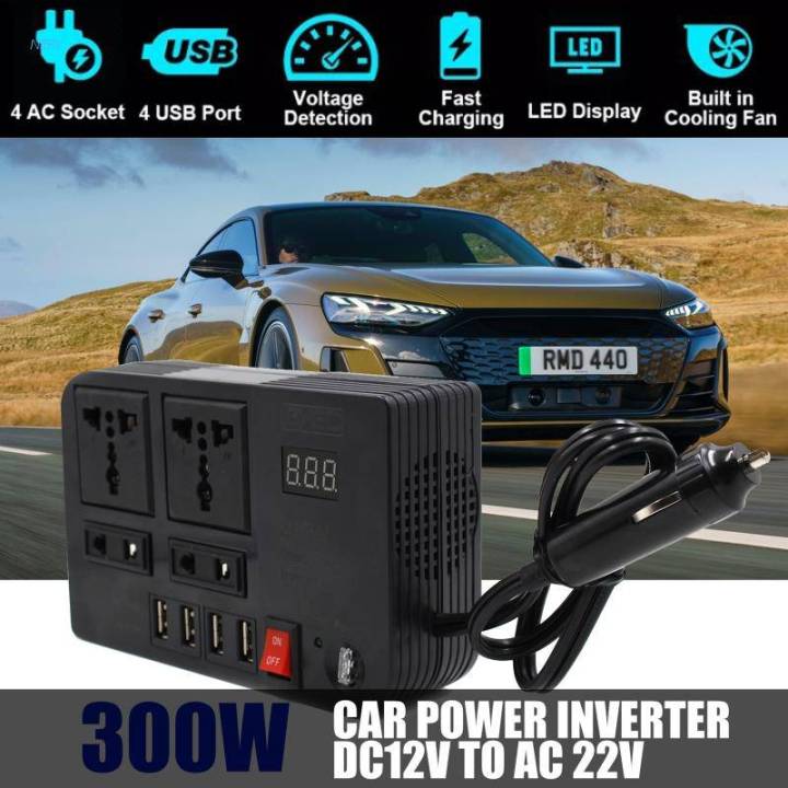 PIN300USB 300W 12V DC - 240V AC INVERTER WITH USB 500MAH OUTPUT DOSS DOSS