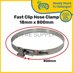 Fast Clip Hose Clamp Clip kunci pipe 18mm Stainless Steel Tri Clamp Adjustable Fuel Line Pipe radiator Fastener