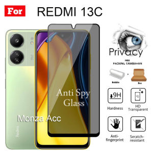 Tempered Glass Privacy Xiaomi Redmi 13C  Anti Pecah 100% Layar Ceramic Anti Spy