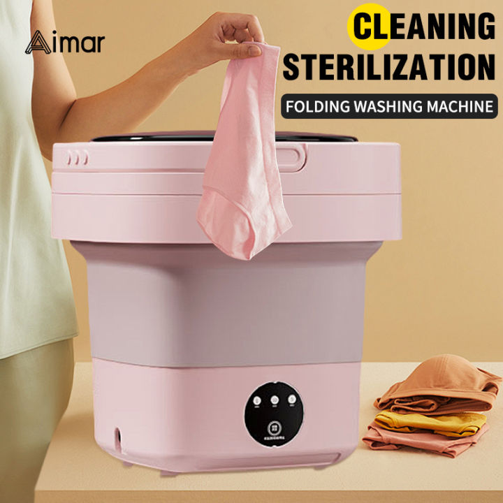 Portable Foldable Washing Machine With Spin Dryer Automatic Mini