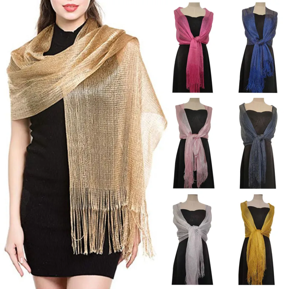 Women Elegant Evening Dresses Shawls Golden Silvery Wire Tassels Female Party Wedding Accessories Scarf Scarves For Women One Size Scarf - Lazada | Lazada PH Women Elegant Evening Dresses Shawls Golden Silvery Wire Tassels Female Party Wedding Accessories Scarf Scarves For Women One Size Scarf - Lazada | Lazada PH