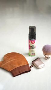 Self Tanner Brush GOERTI Cọ trang điểm cơ thể , Cọ trang điểm chân ,Kabuki Cọ tán kem nền , Đầu phun hỗn hợp che nắng toàn diện và tạo màu da rám nắng , Mousse làm nâu da từ đồng cổ và sữa dưỡng
