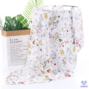 ผ้าห่อตัวมัสลิน ขนาด 110x120 ซม. เนื้อสัมผัสนุ่ม ผ้าห่อตัวทารก ผ้าห่อตัวเด็กแรกเกิด ของใช้เด็กแรกเกิด ผ้าห่มเด็ก เตรียมคลอด baby newborn B273