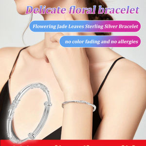 ✨Boutique Lightweight Bangle / Hand Chain / Jewelry / Handmade Filigree / Silver-plated / Thin Craft / Elegant Floral Solid Bracelet Lux For Women / Prosperity Meaning – Fanhua Solid Womens Boutique Lightweight Hand Jewelry
