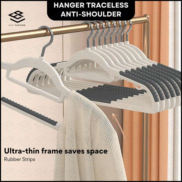 Premium Non Slip Clothes Hanger Baju Adult Hanger Dewasa Anti Slip ...