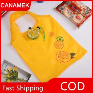 【CANAMEK】 Đáng Yêu Trái Cây Có Thể Gập Lại Mua Sắm Túi Công Suất Lớn Siêu Thị Gấp Tote Túi Lưu Trữ Pouch Tái Sử Dụng Thân Thiện Với Môi Túi