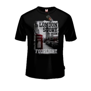 Kaos T-shirt distro pria lengan pendek fourlight baju atasan pria wanita dewasa terlaris