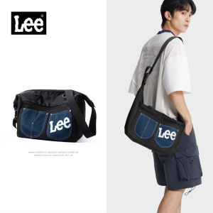 LEE Large Capacity Messenger Bags Women Male 14" Laptop Large Capacity Crossbody Shoulder Bag Multi Pockets Waterproof Oxford Fabric For Office Work Commuter