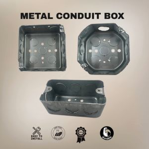 Box Metal Utility – Rectangular Octagonal Square Conduit Box for Electrical Wiring