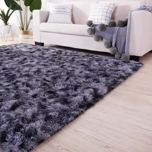 【NaJUAN】 200X300CM Large Tie Dye Plush Carpet Super Soft Fluffy Rug Anti-slip Floor Mat Carpet for Living Room Bedroom Tatami Mat Home Decor Rugs Bedroom and living room decorative carpet