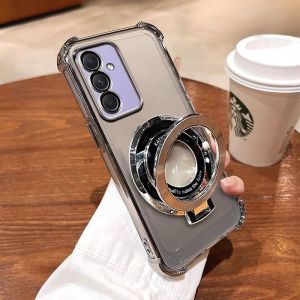 เคสโทรศัพท์สำหรับ Samsung A56 A55 A36 A16 A26 A25 A35 A54 A34 A73 A53 A52 A33 A06 A05 A05S ที่ทันสมัยป้องกันกล้องแม่เหล็กฝาครอบโทรศัพท์สี่มุมหรูหรากันกระแทกและที่วางโทรศัพท์กันตก