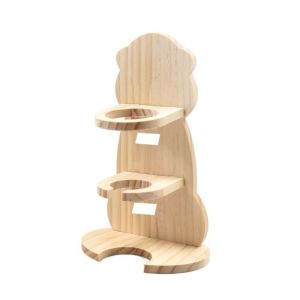 OUTOPEN Adjustable Hamster Water Bottle Holder Anti-Tipple Detachable Rabbit Drinking Bottle Holder Auto Dispenser Holder Wooden Pet Water Kettle Rack For Hamster Bunny