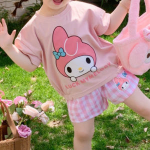 Setelan Anak Perempuan Motif Sanrio Lucu Import Terbaru