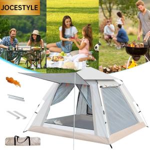 Instant Pop Up Tent Automatic Camping Tent with Mesh Window Double Layer Family Tent 4-6 People for Hiking Backpacking
