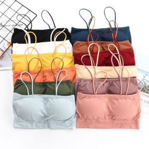 2/4/6PCS Multi-Color Seamless Push Up Tube Bra for Teenage Girls & Women Comfortable Non-Wired Bralette for Daily & Sports Wear