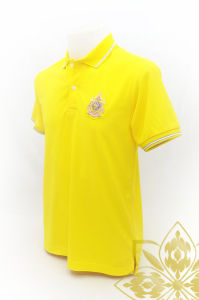 💥SALES/FREE💥เสื้อโปโลสีเหลืองปักตราสัญลักษณ์ 72พรรษา ผ้าเกรดพรีเมียม นุ่มลื่นใส่สบาย ได้รับอนุญาติผลิตและจำหน่ายถูกต้องอย่างเป็นทางการ เเถมยางรัดผมทุกออเดอร์