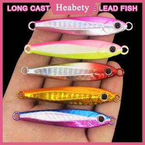 Heabety 1 cái mô hình mới Laser 10g 20g 30g 40g 60g thu hút câu cá kim loại Jig thu hút Câu Cá Biển kim loại Jig thu hút mồi dài đúc kim loại Jig
