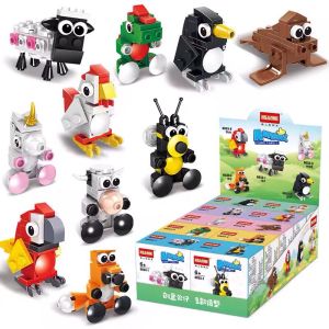 Animal mini figures cute building blocks (Set of 10) Sheep_Bee_Dinosaur_Fox_Unicorn_Seal_Cow_Parrot_Penguin Permainan WeBuild