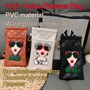 Goddess Sunglasses Storage Bag Portable Student Myopia Glasses Storage Bag Silicone Storage Bag Can Hang Waterproof Glasses Bag Invoice Can Be Issued真皮眼镜收纳袋