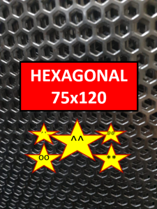 Plat Speaker - 75x120 cm - Hexagonal - Ram Speaker - Grill Speaker - Plat Lubang