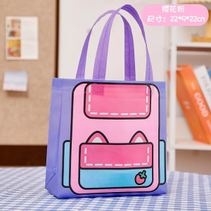 Colorful Gift Bag Student Nonwovens Storage Bag Birthday Gift Tote Bag Goodies Bag Kids Bag Goodies Murah Cute Practical Doorgift